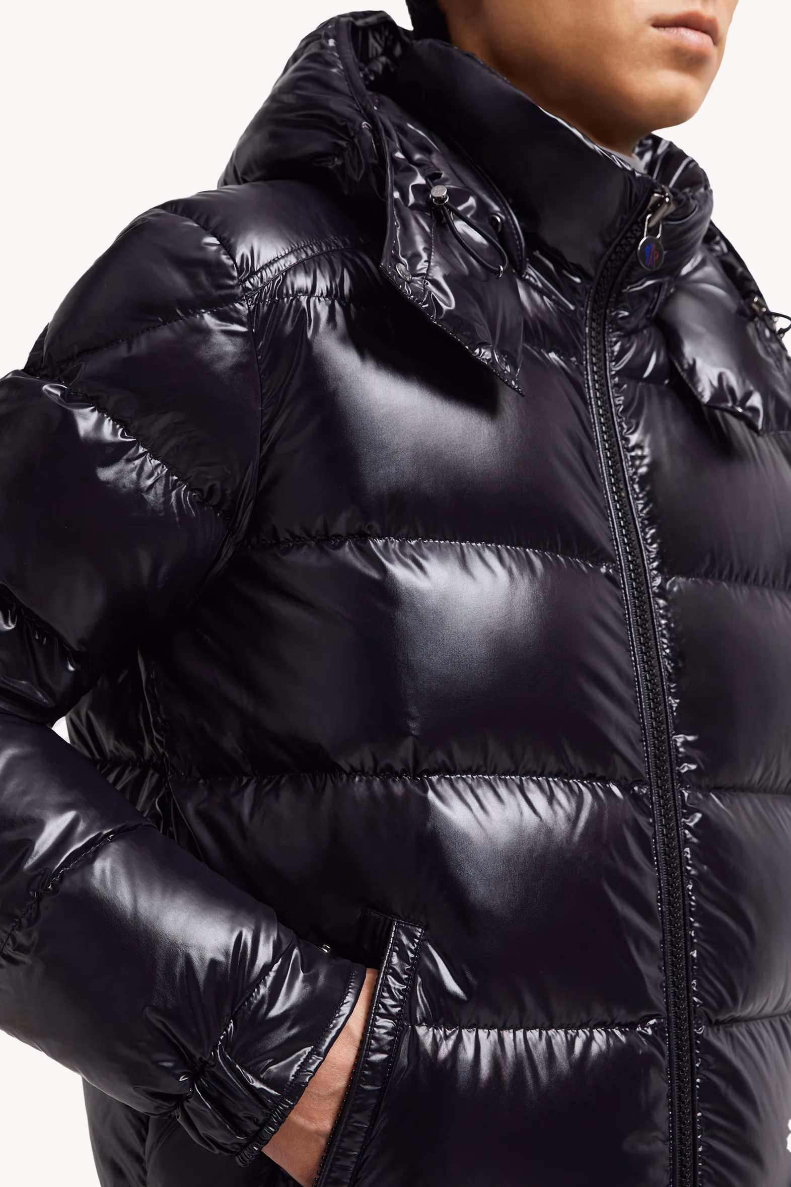 Moncler Maya Hooded Short Down Jacket Men Black Moncler 6